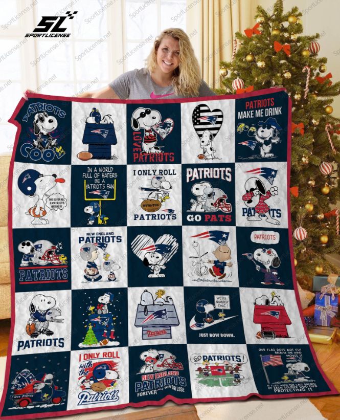 New England Patriots Snoopy Quilt Blanket Ver 25