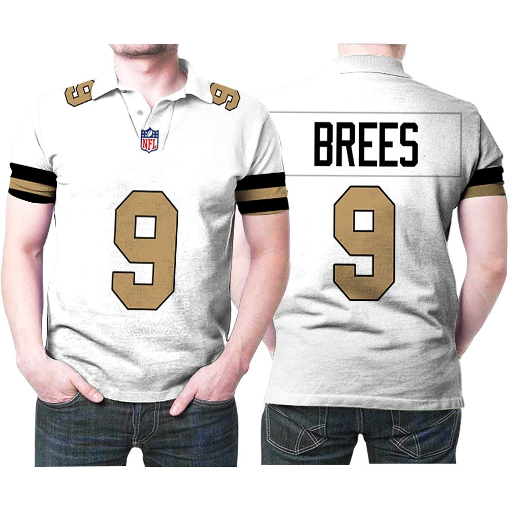 New Orleans Saints Drew Brees #9 Nfl American Football Team Logo Color Rush Custom 3d Designed Allover Gift For Saints Fans Polo Shirt