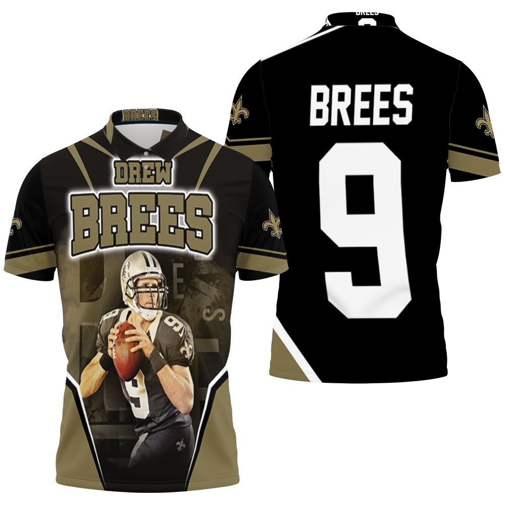 New Orleans Saints Drew Brees Polo Shirt All Over Print Shirt 3d T-shirt