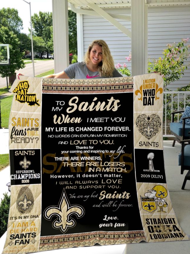 New Orleans Saints – To My Son Quilt Blanket