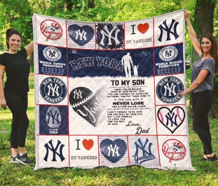 New York Yankees Family – To My Son Quilt Blanket