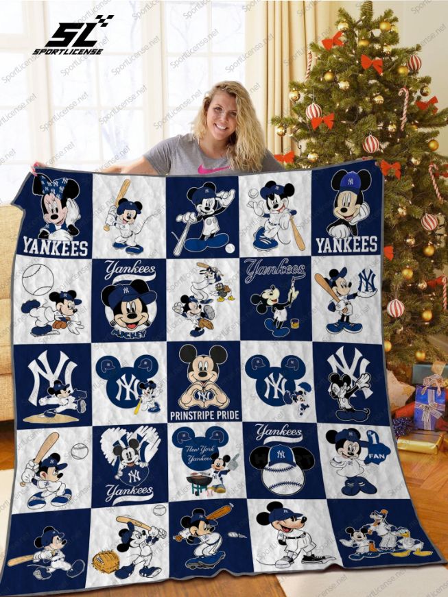 New York Yankees+Mickey Quilt Blanket