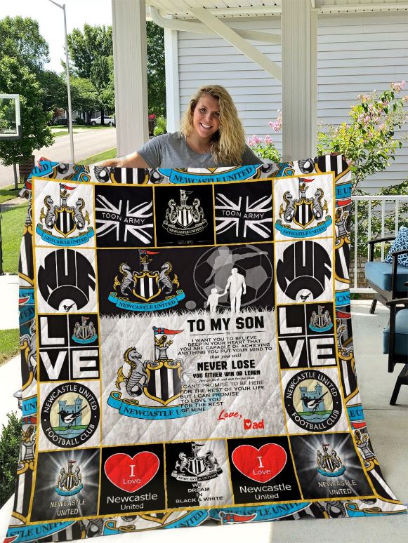 Newcastle United F.C – To My Son – Love Dad Quilt Blanket