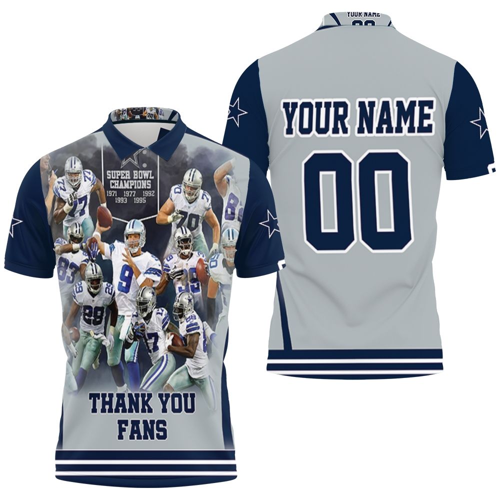 Nfc East Division Champions Dallas Cowboy Super Bowl 2021 Thank You Fans Personalized Polo Shirt All Over Print Shirt 3d T-shirt