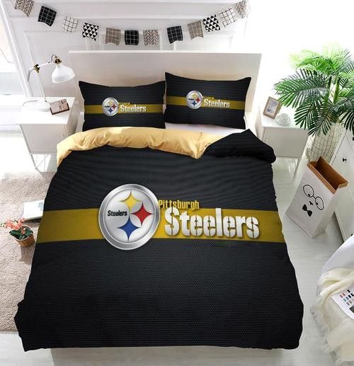 Nfl Pittsburgh Steelers Football Team Logo Bedding Set