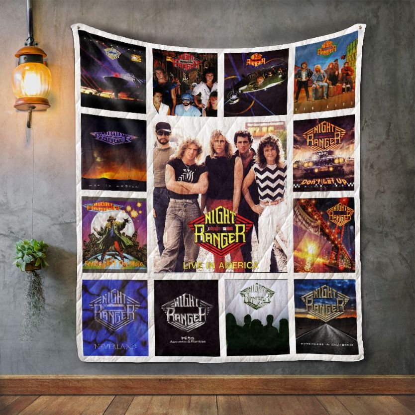 Night Ranger Album Covers Quilt Blanket