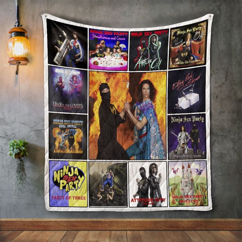 Ninja Sex Party Album Covers Quilt Blanket