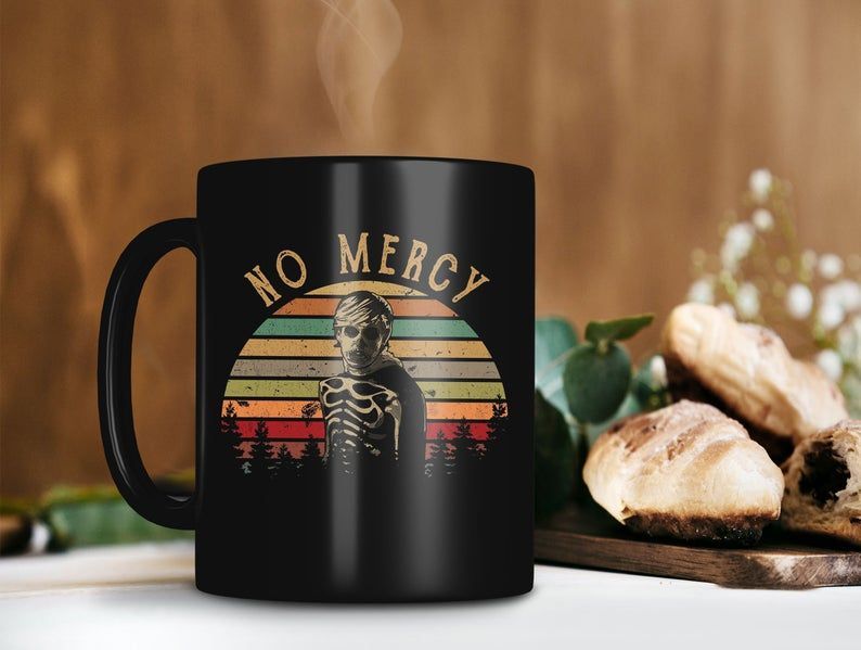 No Mercy Johnny Lawrence Mug The Karate Kid Movie Mug William Zabka Mug Retro Vintage Premium Sublime Ceramic Coffee Mug Black