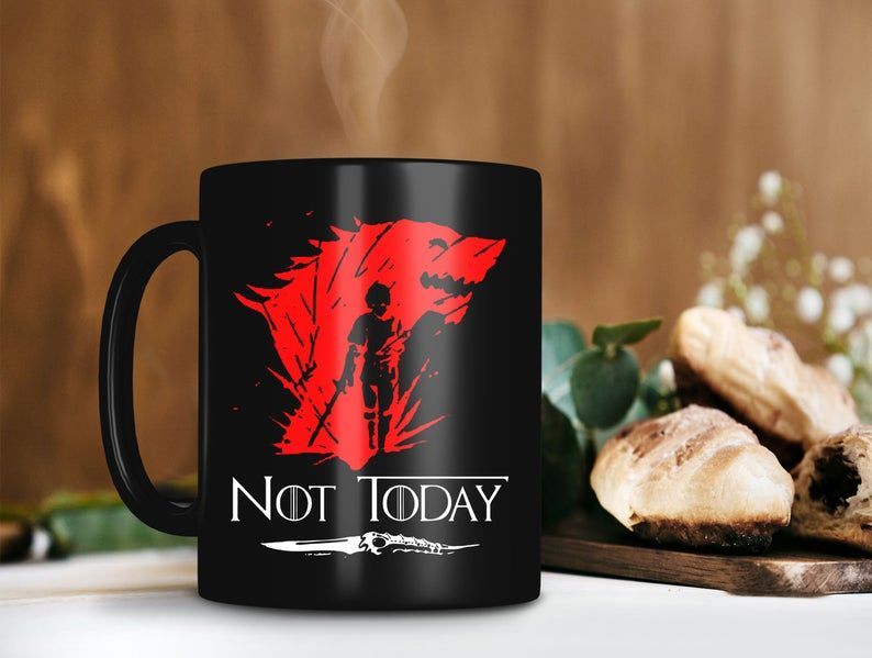 Not Today Arya Stark Mug Game Of Thrones Mug Maisie Williams Mug Got Lover Gift Game Of Thrones 2 Premium Sublime Ceramic Coffee Mug Black