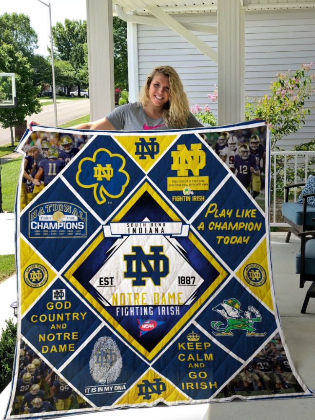 Notre Dame Fighting Irish All Season Plus Size Quilt Blanket