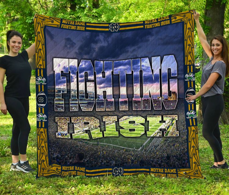 Notre Dame Fighting Irish Quilt Blanket