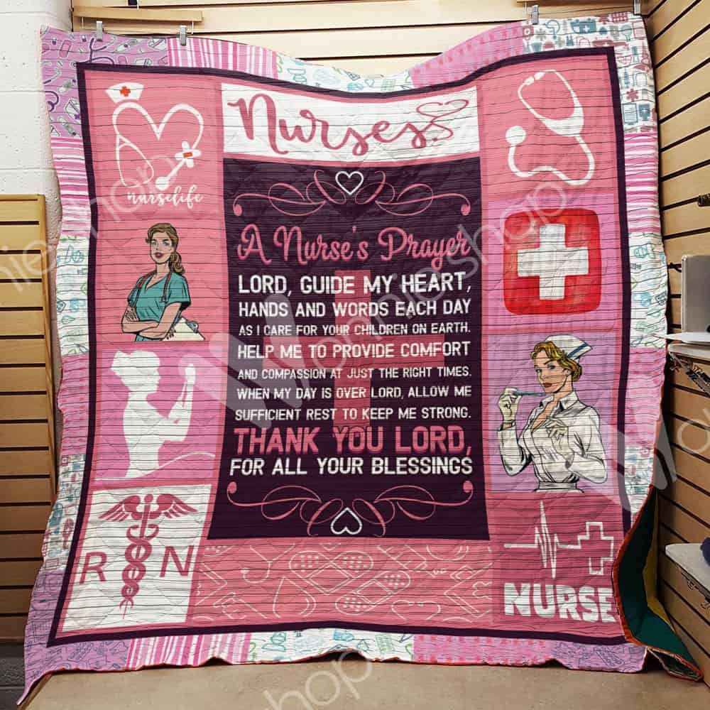 Nurse I Care For Your Children On Earth Quilt Blanket Great Customized Gifts For Perfect Gift For Nurse