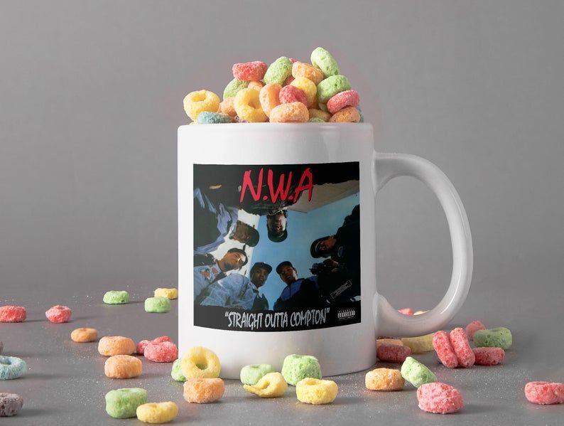 N.W.A Straight Outta Compton Album Mug N.W.A Lover Gift Hip Hop Legend Mug Premium Sublime Ceramic Coffee Mug White