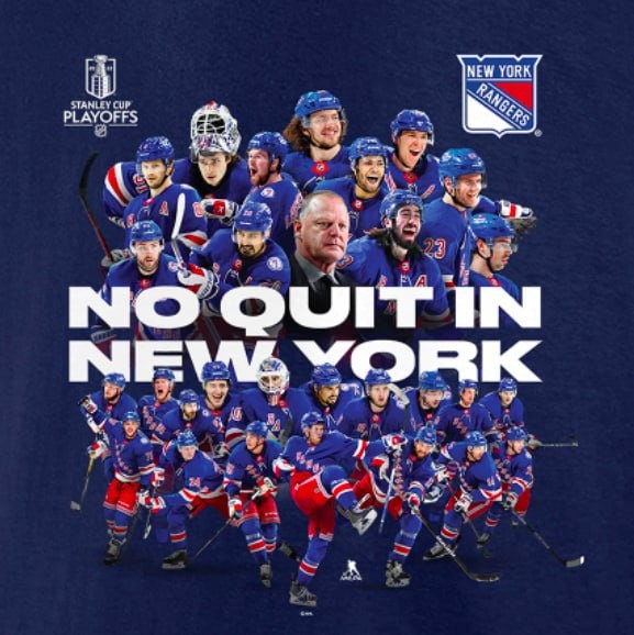 Ny Rangers No Quit New York Rangers Unisex T-Shirt