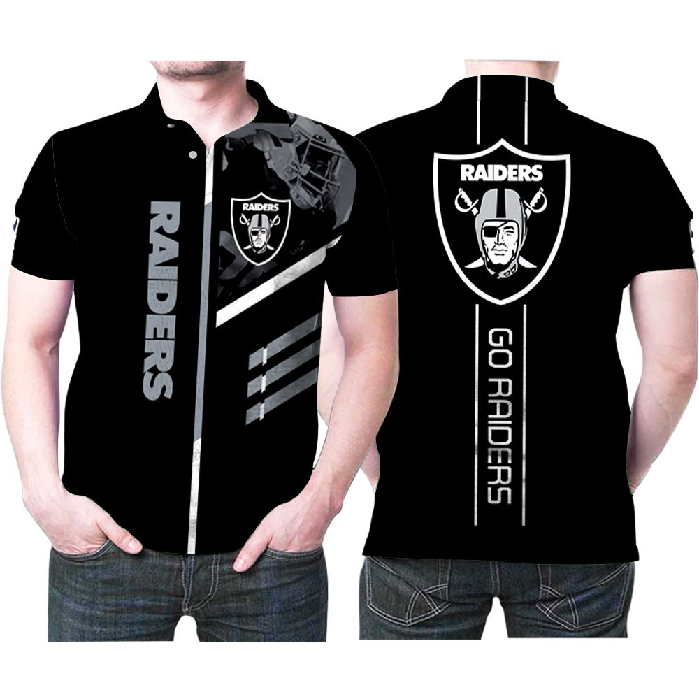 Oakland Raiders Logo Go Raiders Nfl 3d Printed Gift For Oakland Raiders Fan Polo Shirt All Over Print Shirt 3d T-shirt