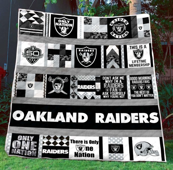 Oakland Raiders Quilt Blanket 05