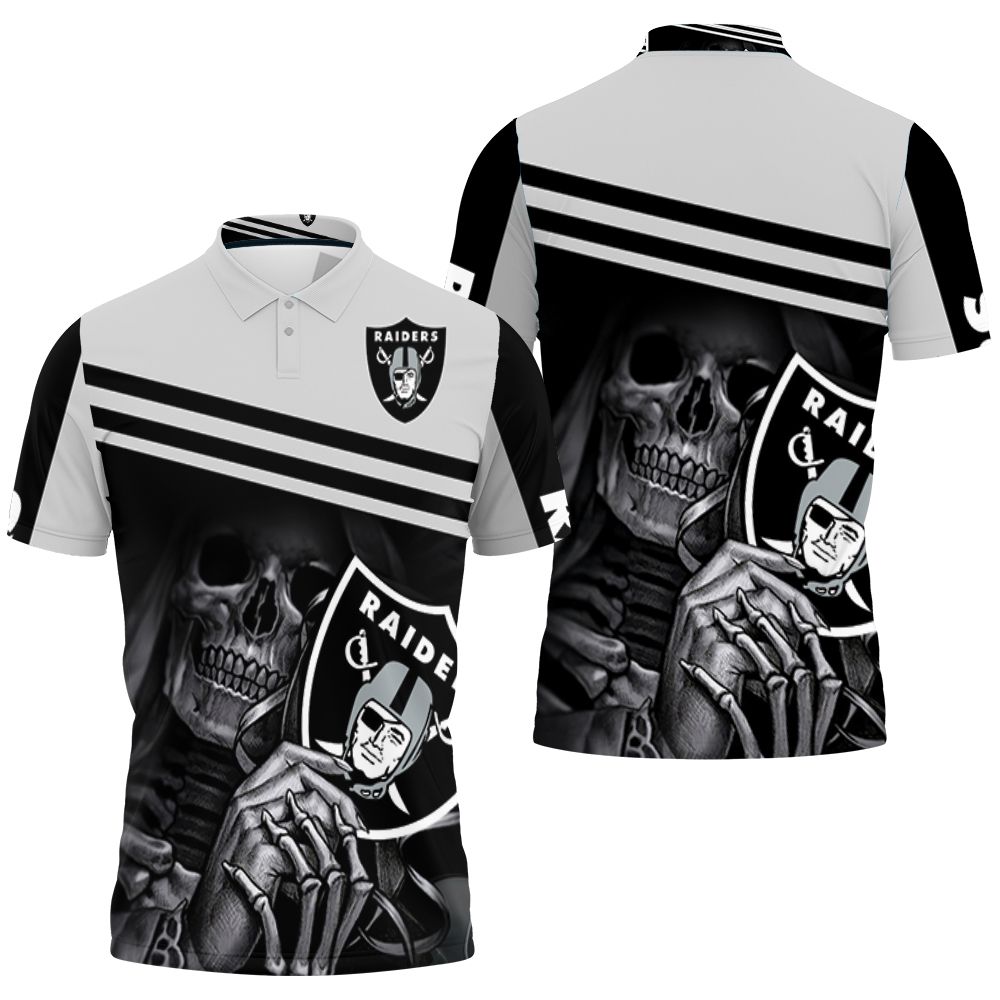 Oakland Raiders Skull Maiden Fan 3d Jersey Polo Shirt All Over Print Shirt 3d T-shirt