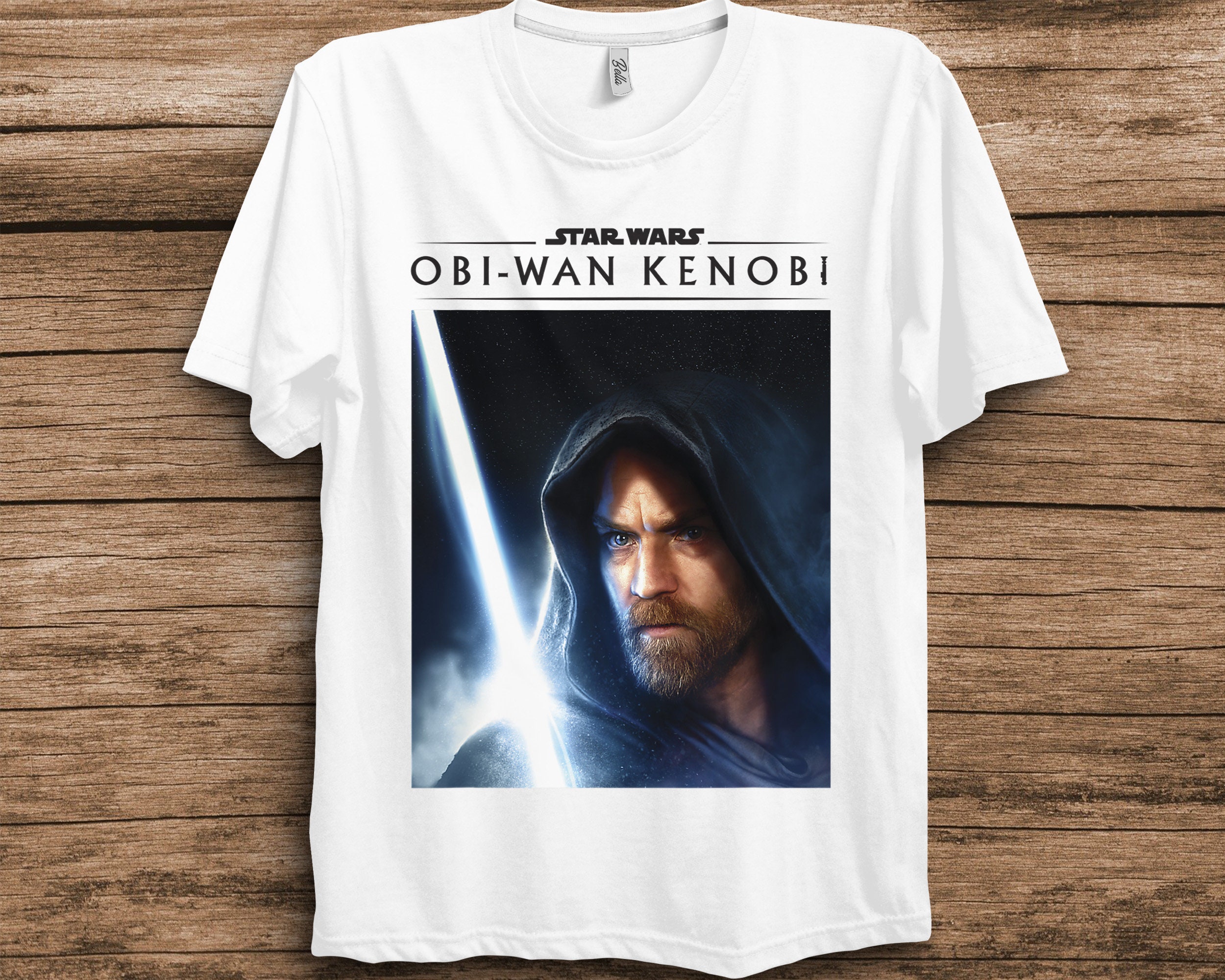 Obi-Wan Kenobi Big Face Lightsaber Poster Star Wars Unisex T-Shirt