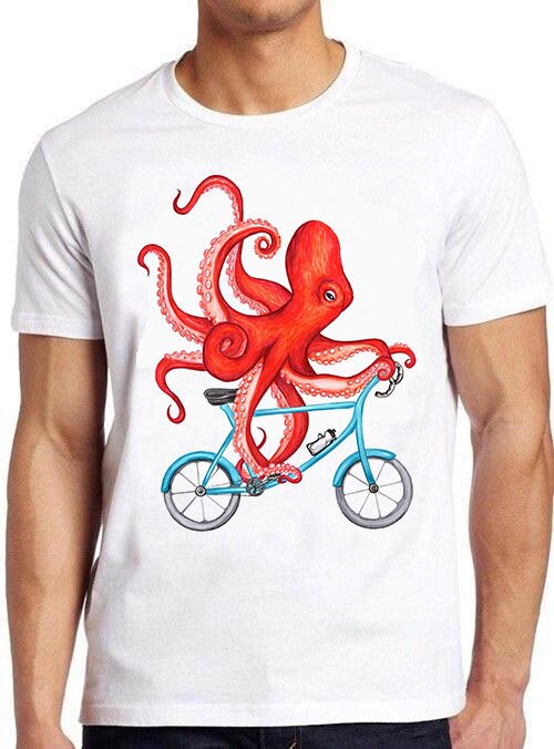 Octopus On A Bicycle Unisex T-Shirt