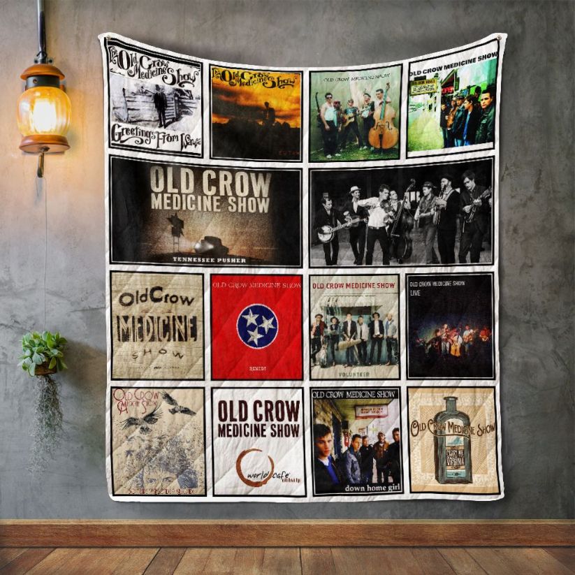 Old Crow Medicine Show Album Covers Quilt Blanket