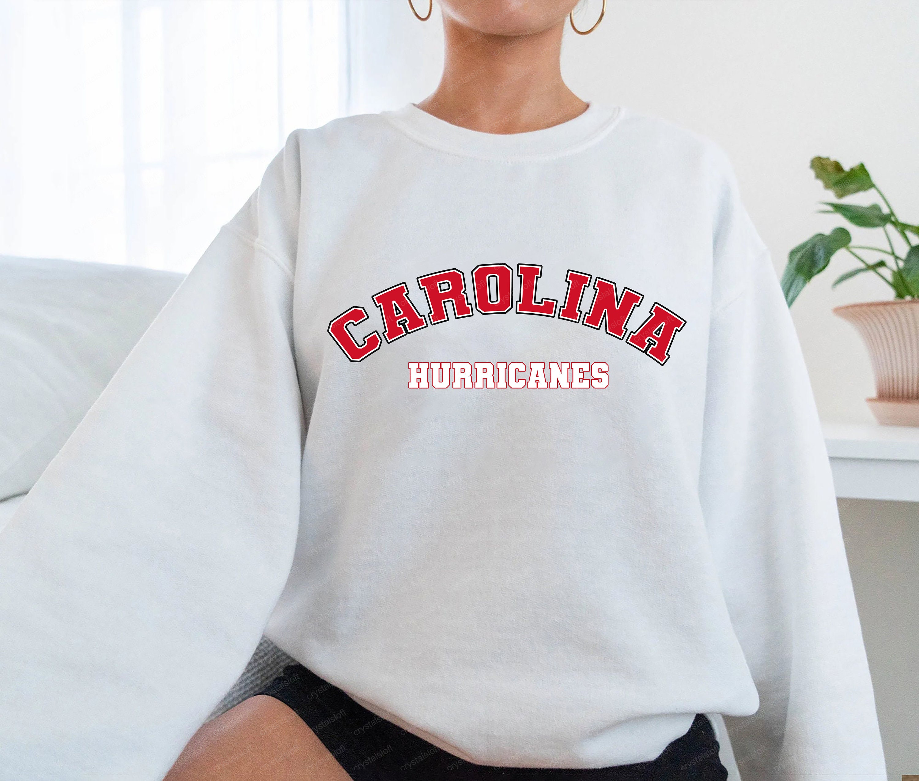 Old Vintage Art Carolina Hurricanes Hockey Champion Unisex Sweatshirt