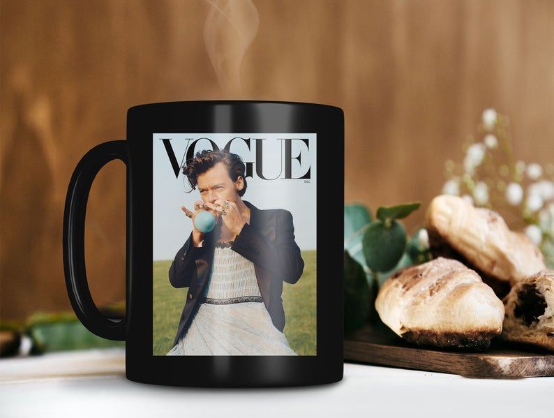 Harry Styles VOGUE Cover Mug - 11oz Black Mug - Harry Styles