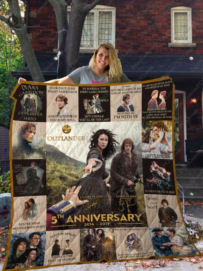 Outlander 2014 5th Anniversary Quilt Blanket For Fans Ver 17