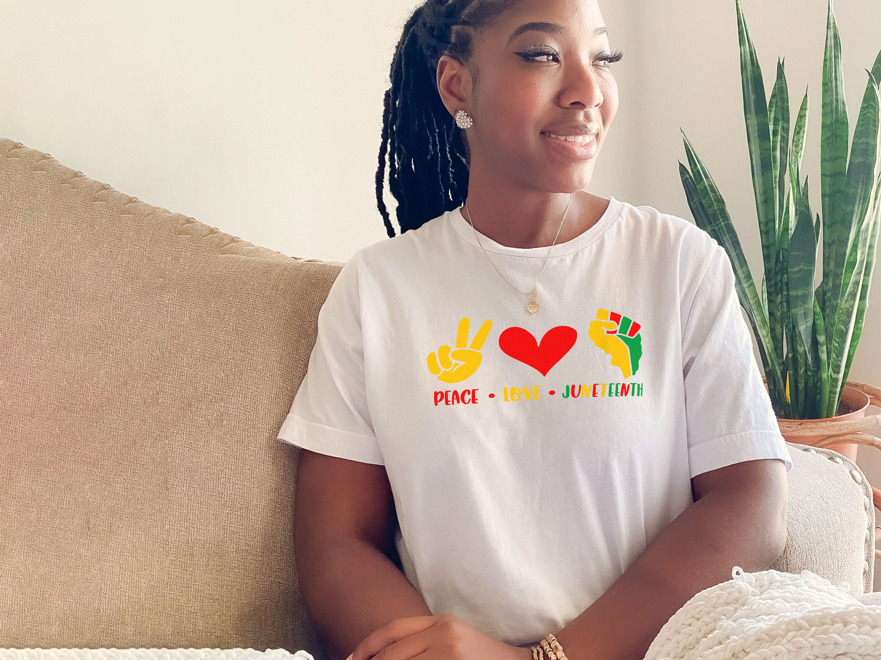 Paece Love Juneteenth Independence 1865 Unisex T-Shirt