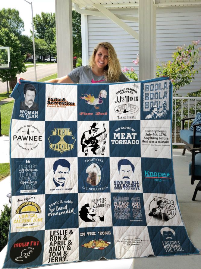 Parks And Recreation Quilt Blanket Great Customized Blanket Gifts For