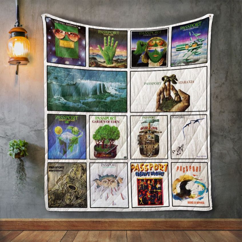 Passport Album Covers Quilt Blanket