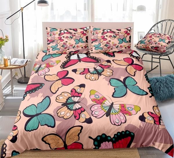 Pastel Butterfly Cotton Bedding Sets