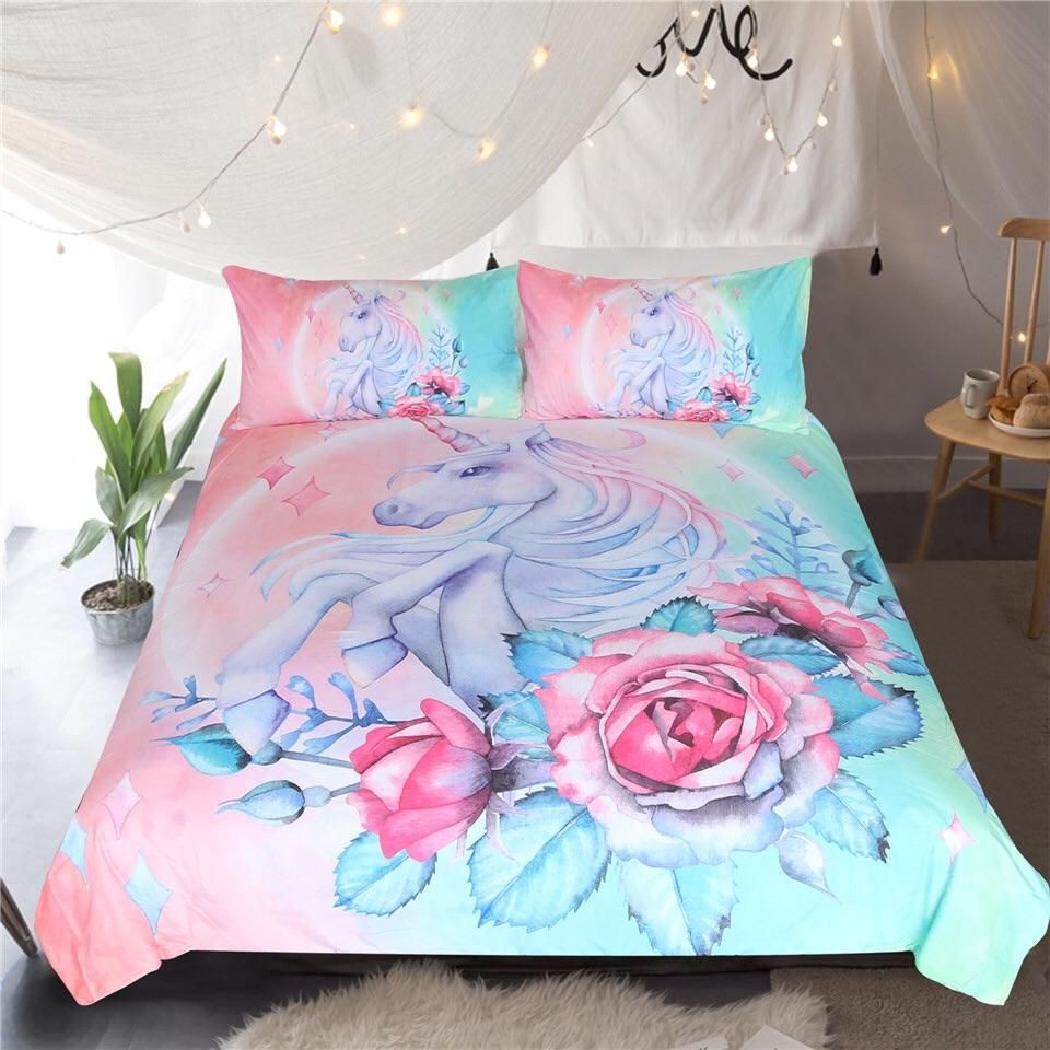 Pastel Unicorn Cotton Bedding Sets