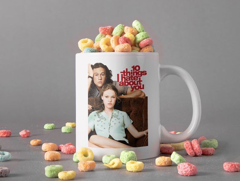 Patrick Verona, Kat Stratford Mug 10 Things Hate About You Mug My Retro Vintage Mug Heath Ledger Mug Premium Sublime Ceramic Coffee Mug White