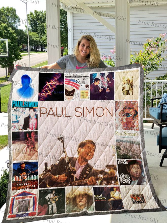 Paul Simon Poster Quilt Blanket