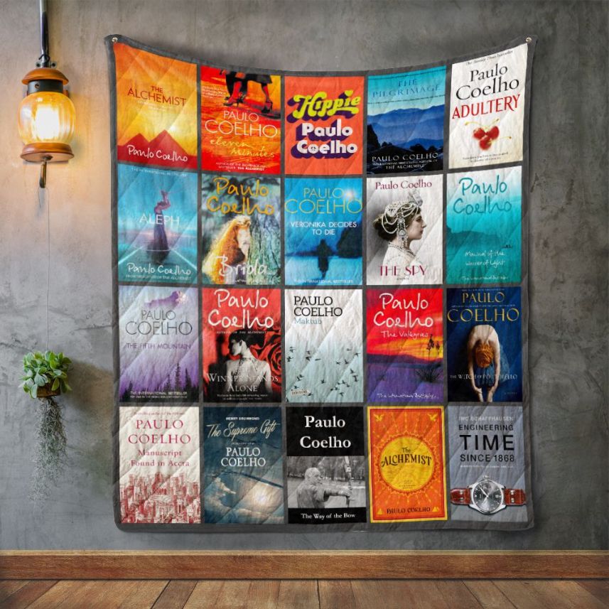 Paulo Coelho Books Quilt Blanket