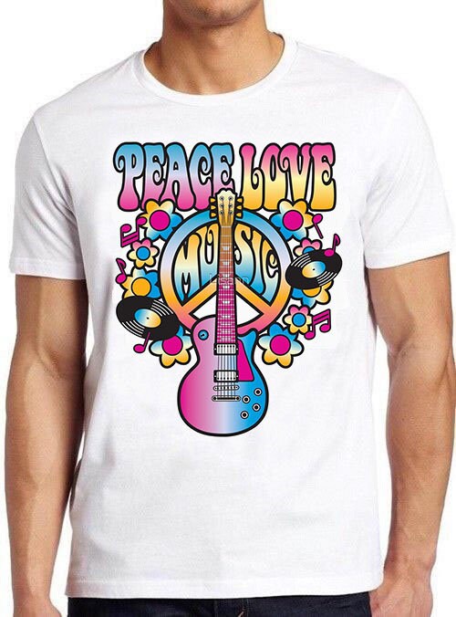 Peace Love Guitar Unisex T-Shirt