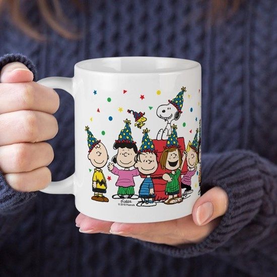 Peanuts Gang Birthday Premium Sublime Ceramic Coffee Mug White