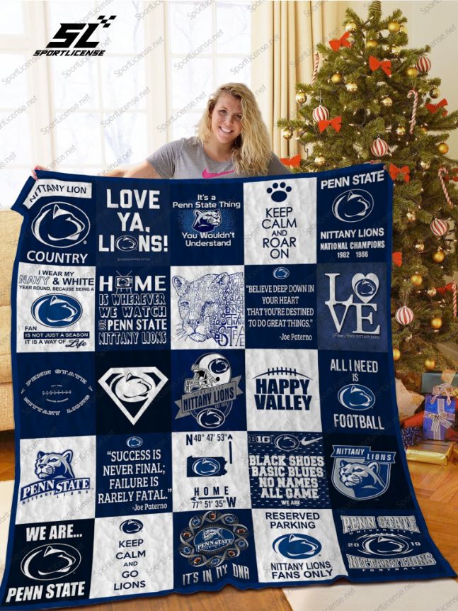 Penn State Nittany Lions Quilt Blanket Ver 03