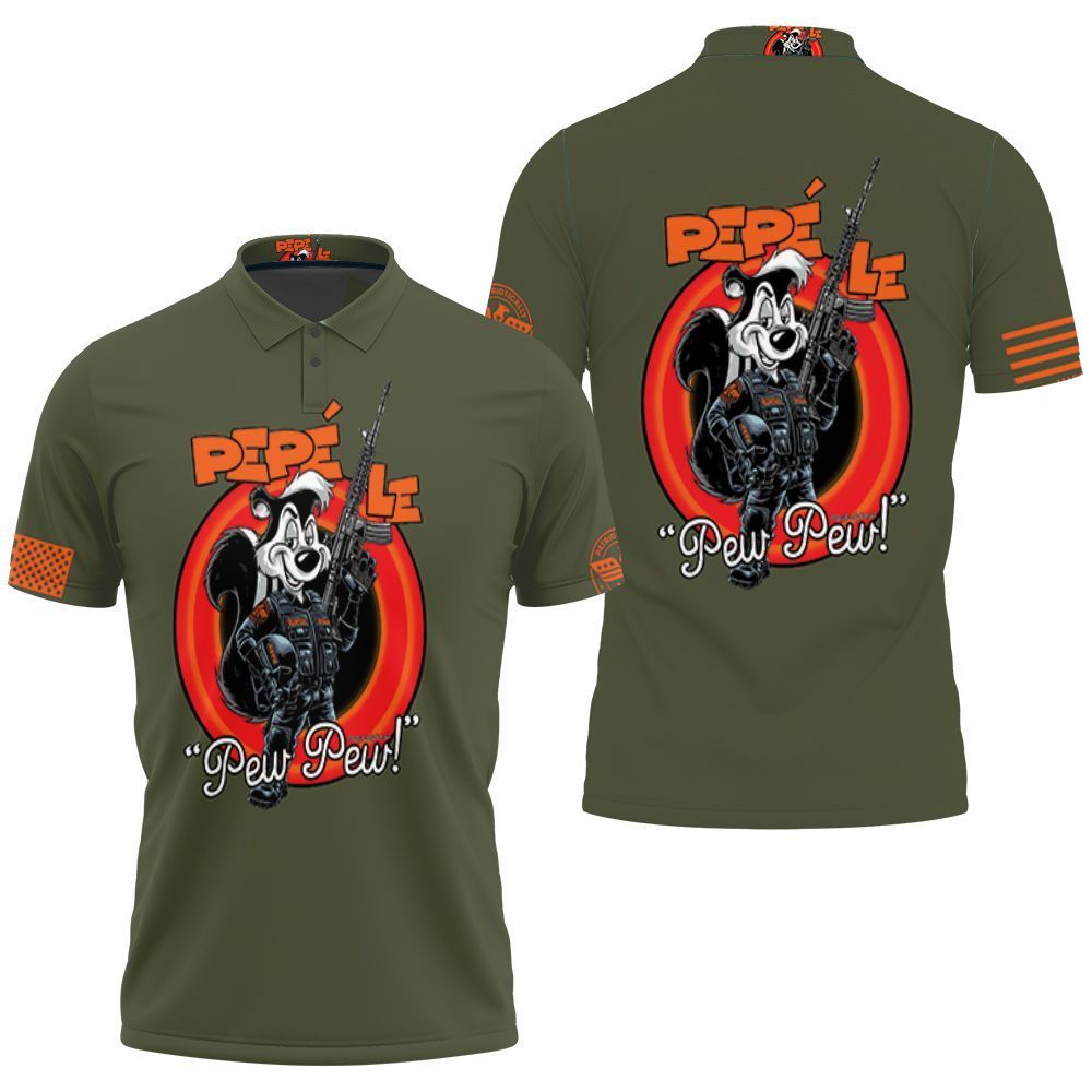 Pepe Le Pew Pew Pew For Lovers 3d Polo Shirt Jersey All Over Print Shirt 3d T-shirt