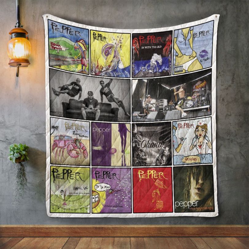 Pepper Album Covers Quilt Blanket