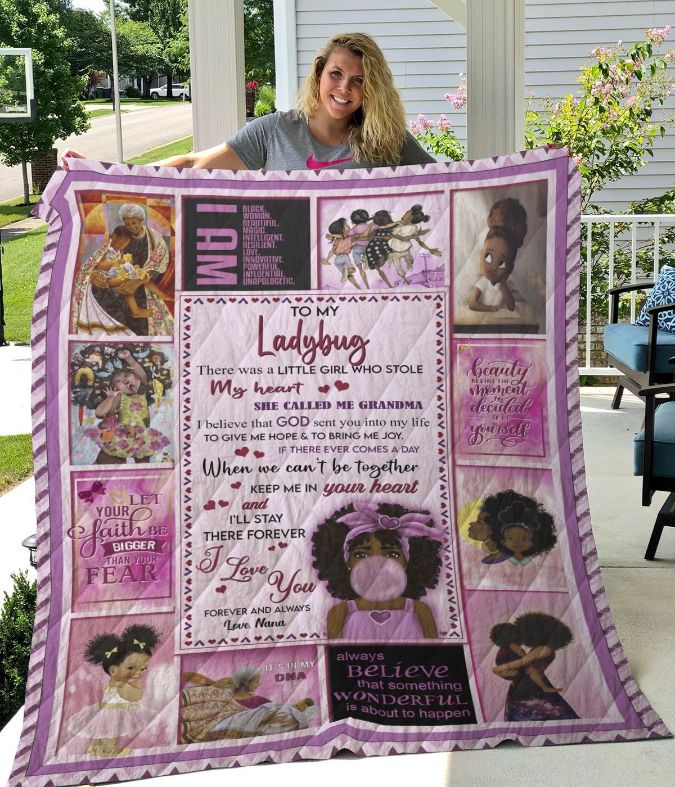 Personalized Black Girl To My Granddaughter Quilt Blanket From Grandma I Love You Forever And Always Great Customized Blanket Gifts For