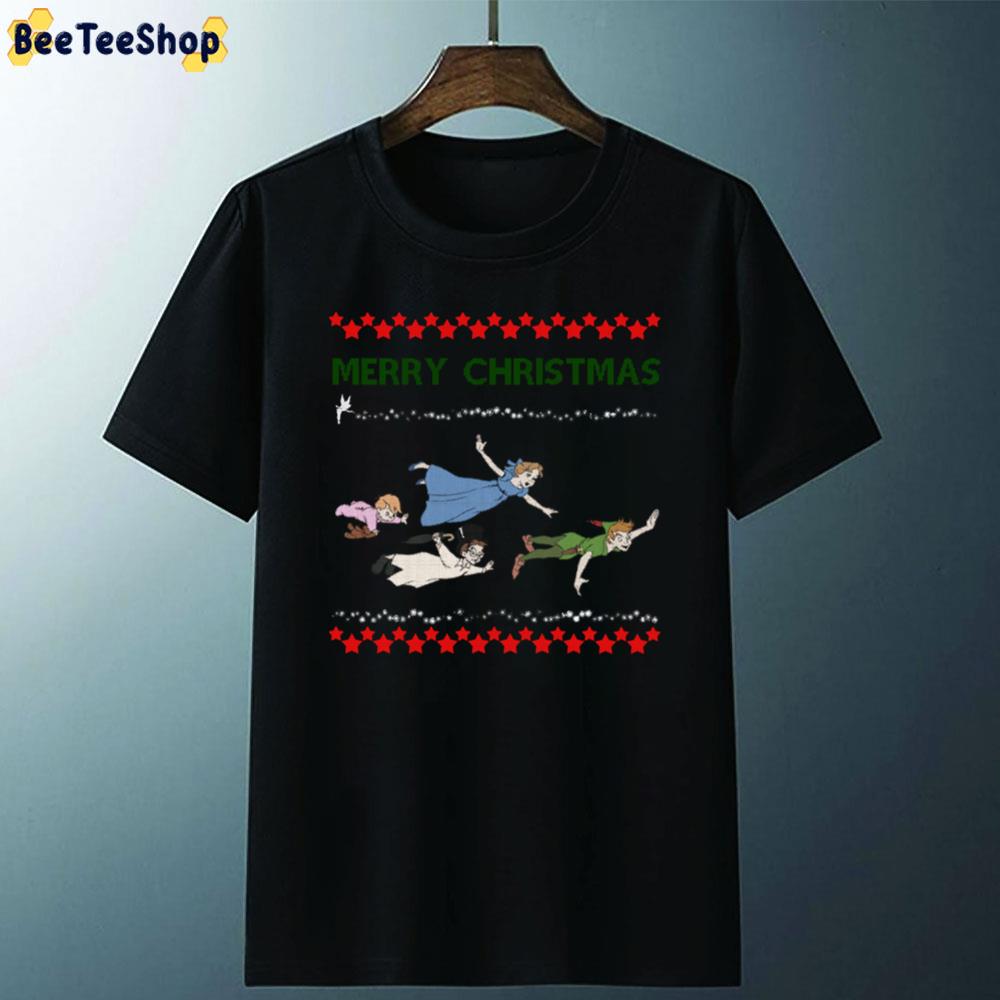 Peter Pan Ugly Christmas Sweater Tinker Bell Unisex T-Shirt