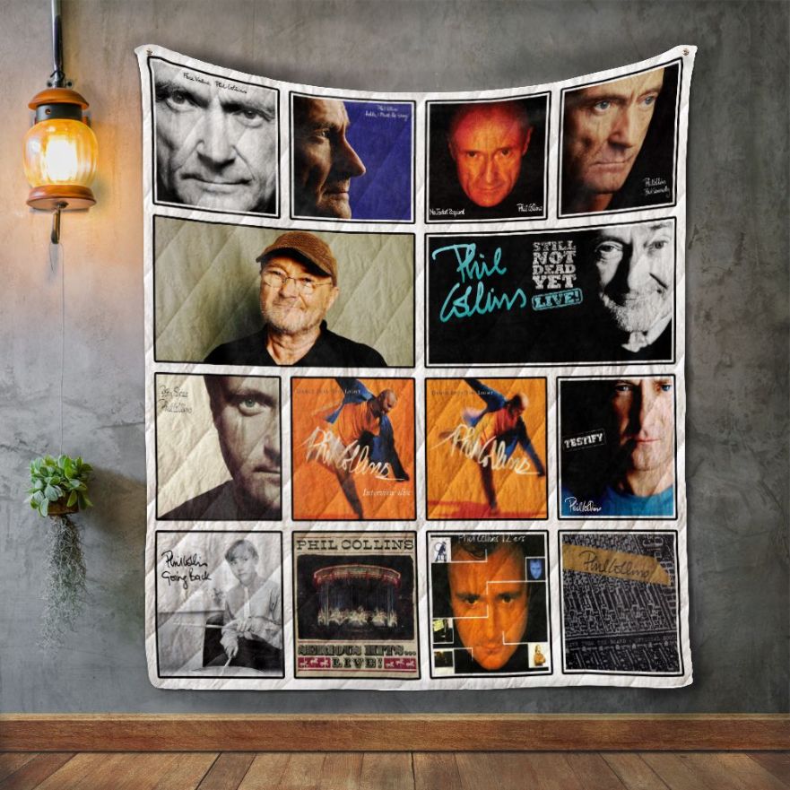 Phil Collins Album Covers Quilt Blanket