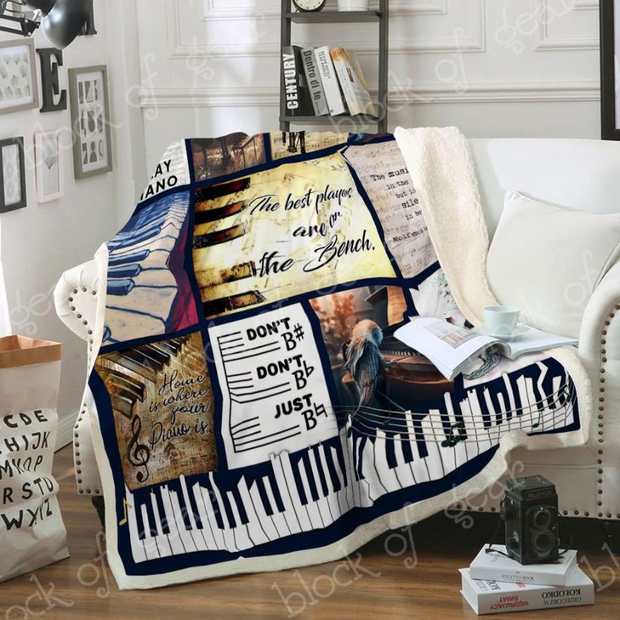 Piano The Best Players Are On The Bench Quilt Blanket Great Customized Blanket Gifts For