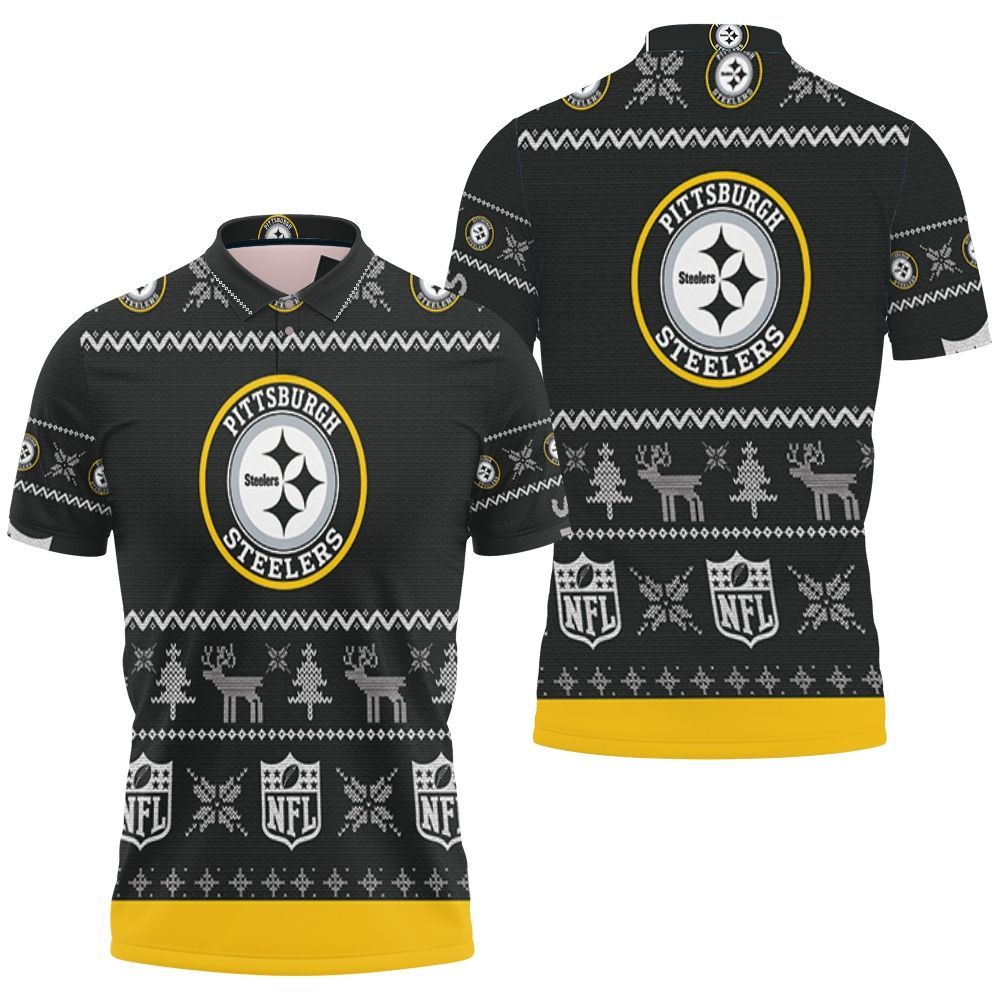 Pittsburgh Steelers Ugly Sweatshirt Christmas 3d Polo Shirt All Over Print Shirt 3d T-shirt