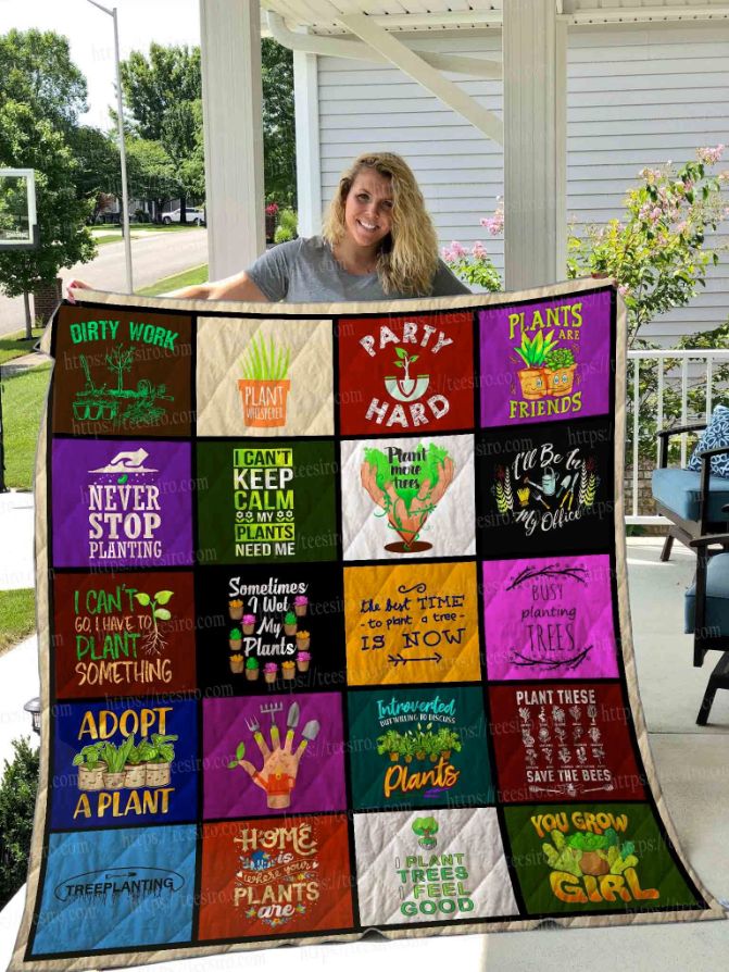 Planting Plants Are Friends Quilt Blanket Great Customized Gifts For Perfect Gifts For Plant Lover