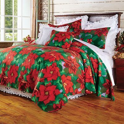 Poinsettia Cotton Bedding Sets