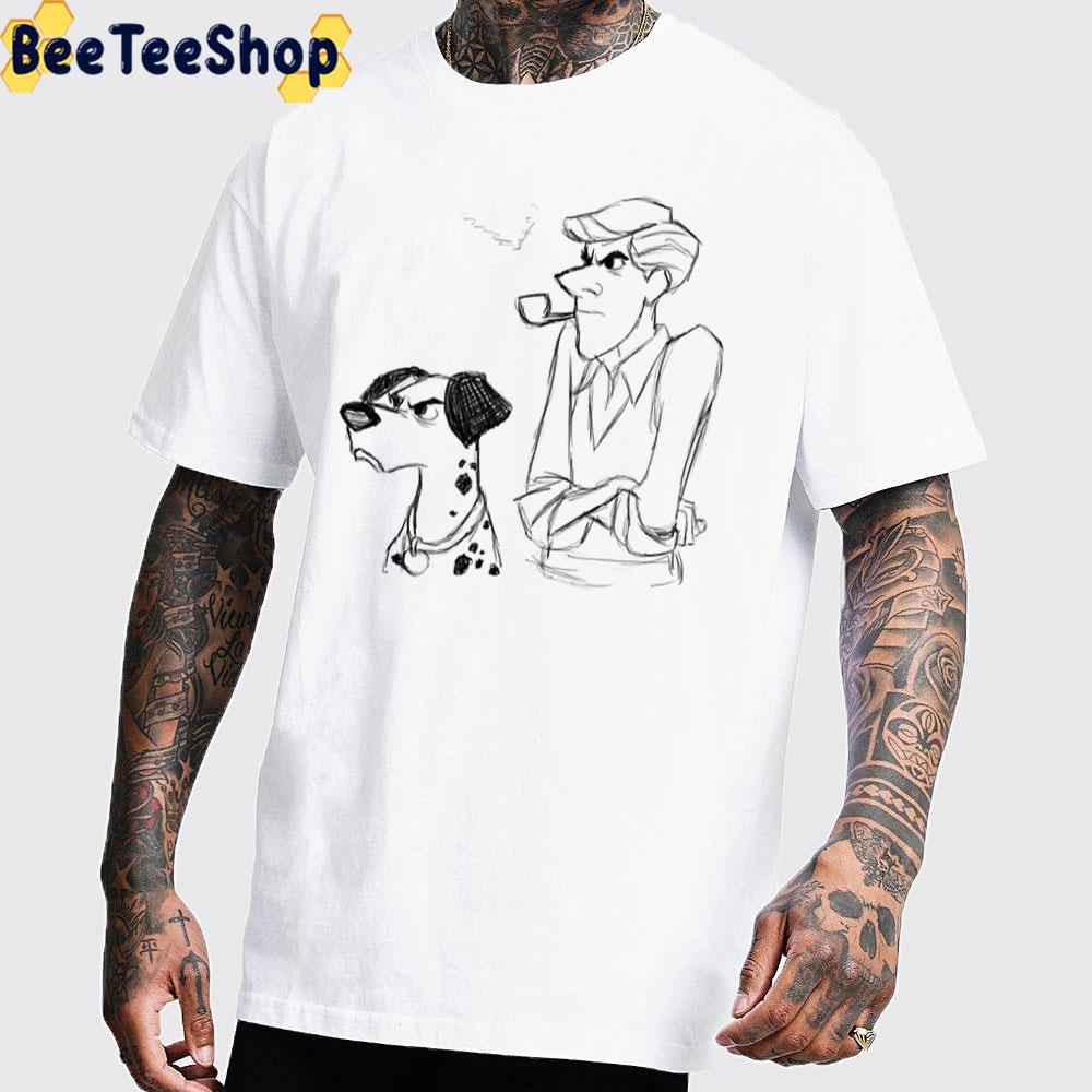 Pongo And Roger Sketch Art Unisex T-Shirt