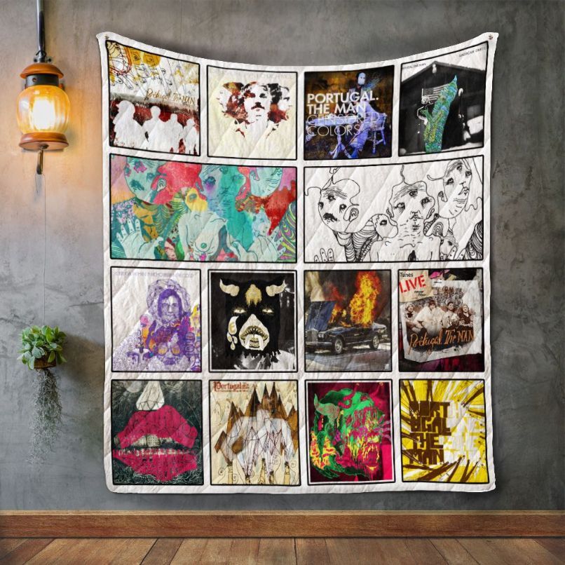 Portugal. The Man Album Covers Quilt Blanket