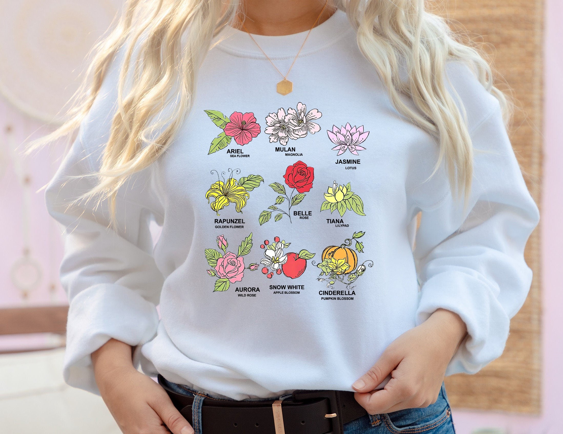 Princess Flowers Art Unisex Sweatshirt